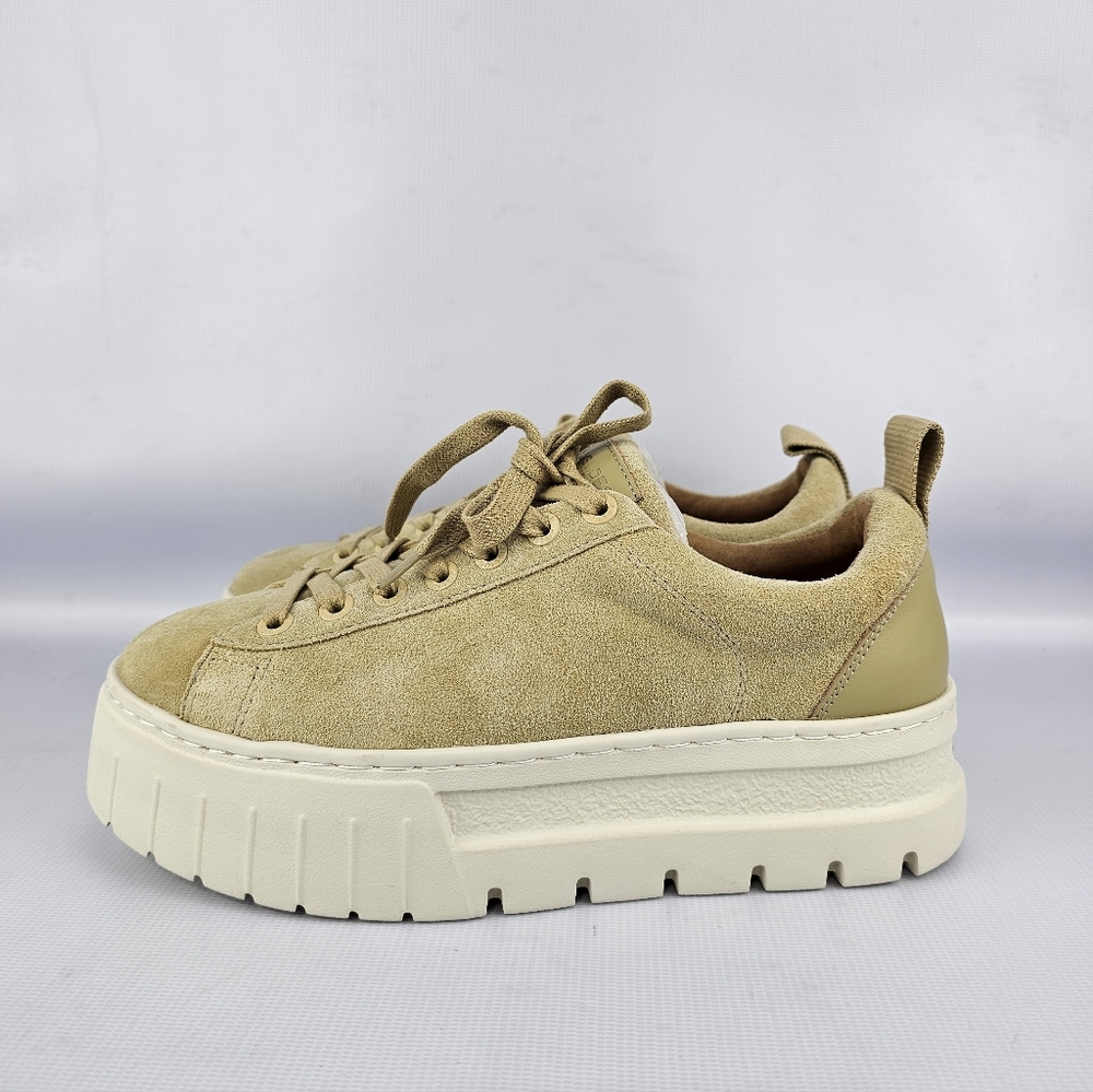 J/Slides Women's Roger Platform Sneakers Sand Suede 7.5 - Picture 4 of 9